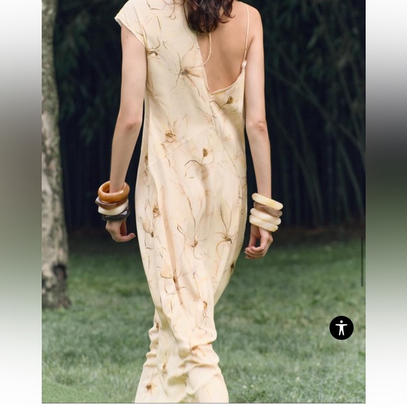 Zara Long Printed Dress ZW Collection NWT - Picture 5 of 12